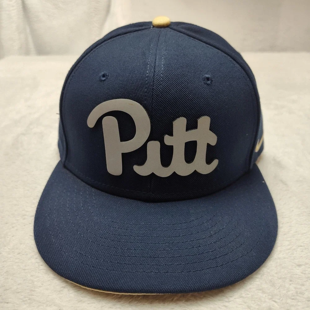 Pitt Panthers Nke Hat Cap Snap Back Mens‎ Blue Polyester Twill NCAA Football